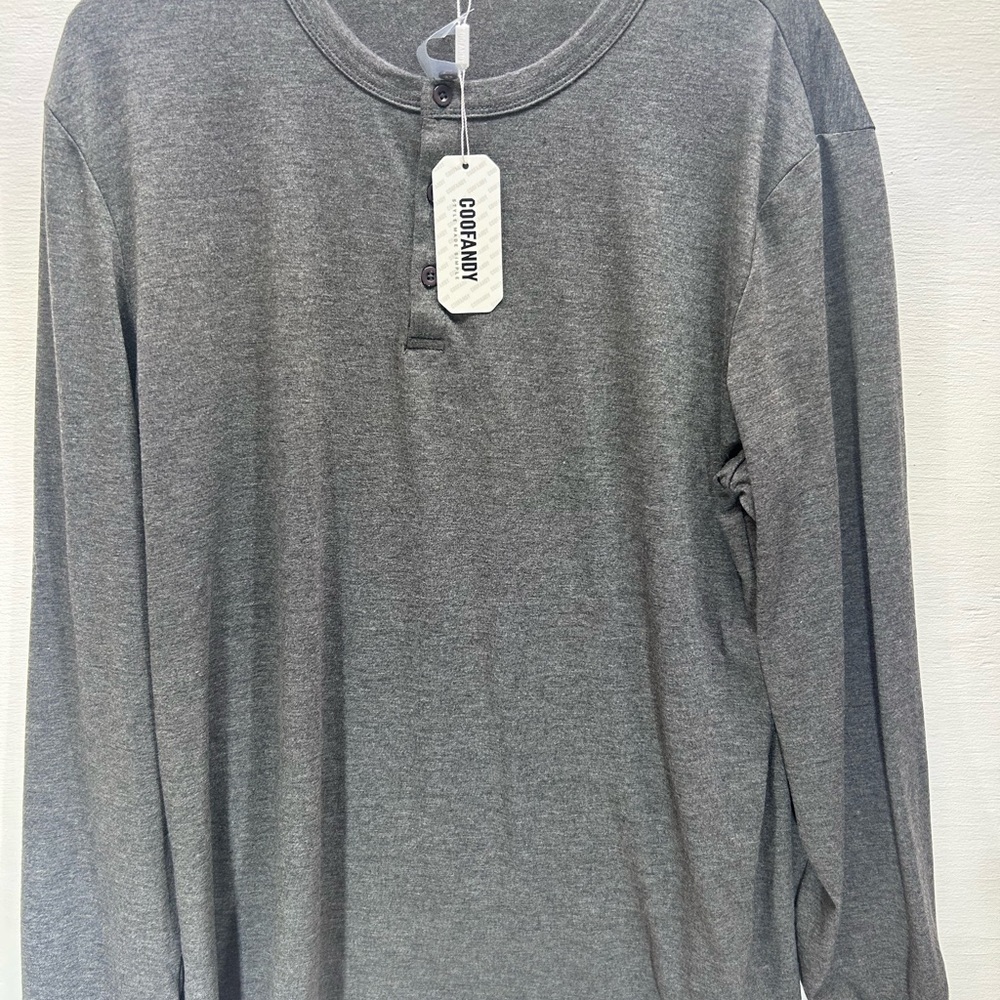 Gorandy Men's Charcoal Long Sleeve Tee